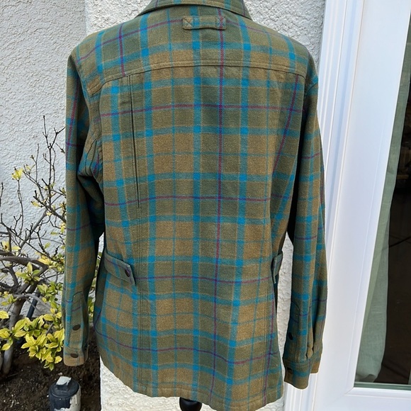 Duluth Trading Co. Green/Blue Plaid Flannel Jacket Women's Size M - Picture 5 of 8